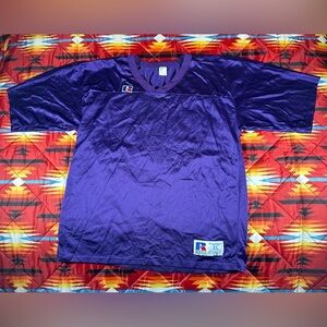 Vintage 90’s Russell Athletic Blank Football Jersey Size XL Purple Sports NFL
